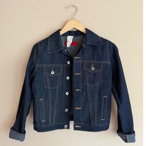 Dark Wash‎ Jean Jacket Indigo Blue 100% Cotton